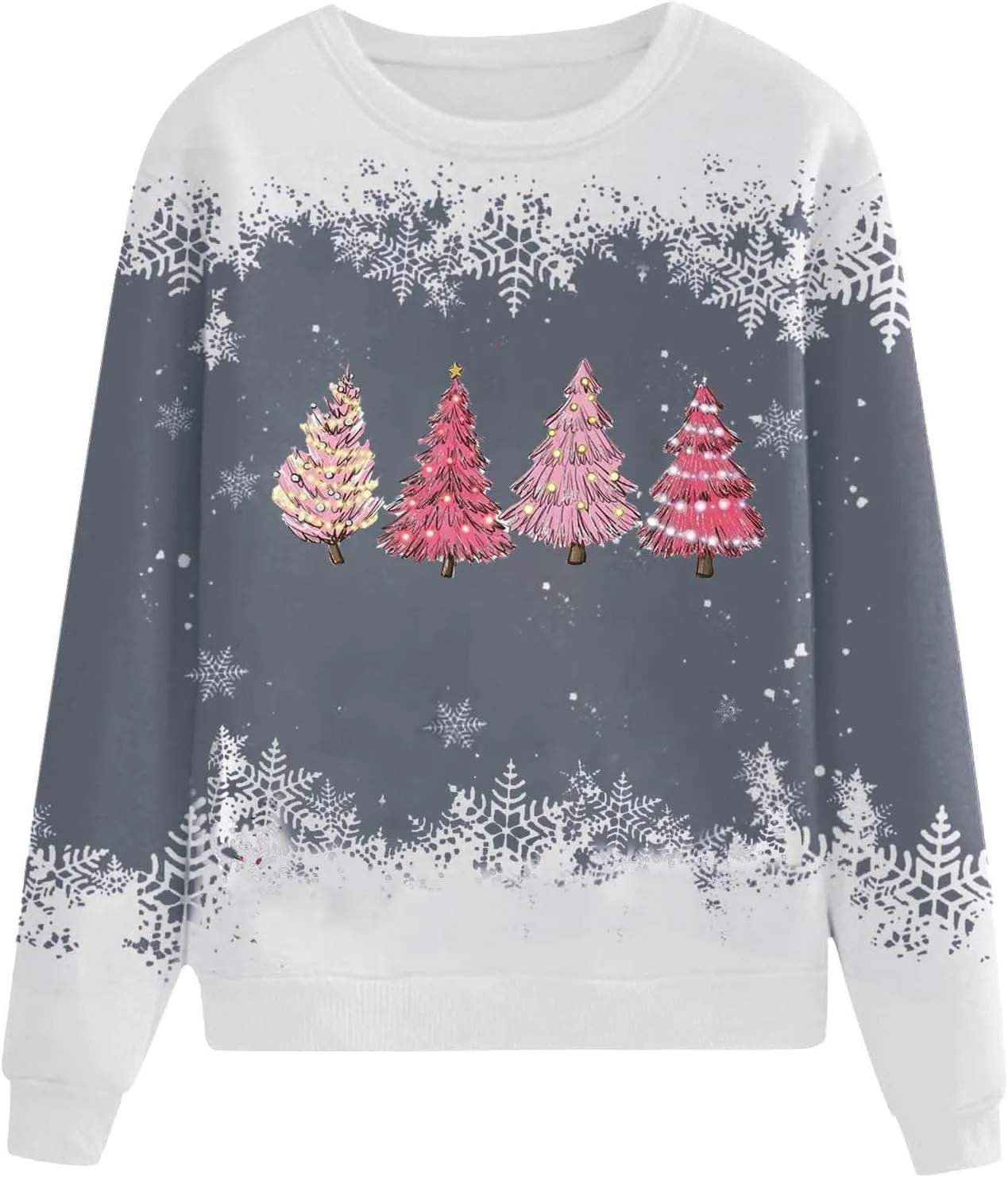 Christmas Sweatshirt for Women Funny Cute Snowman Graphic Fall Tops Casual Holiday Long Sleeve Crewneck Tunic Shirt