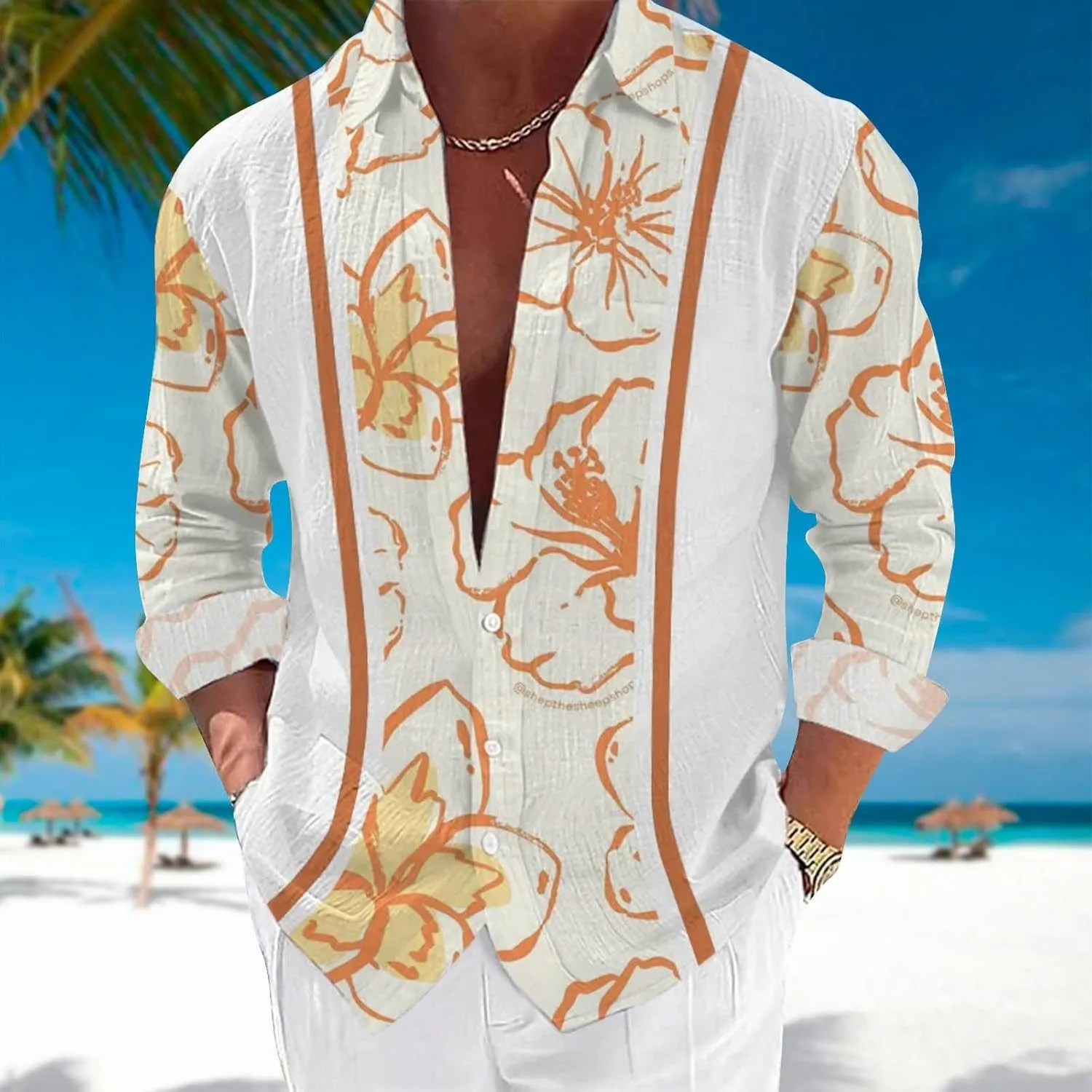 Hawaiian Shirt for Mens 2025 Fashion Tropical Beach Aloha Shirts Summer Button Down Short Sleeve Novelty Printed Tops