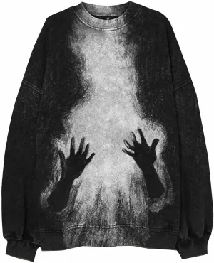 Horror Monster Graphic T Shirt for Men Novelty 3D Printed Long Sleeve Sweatshirts Halloween Scary Cosplay Costume Top