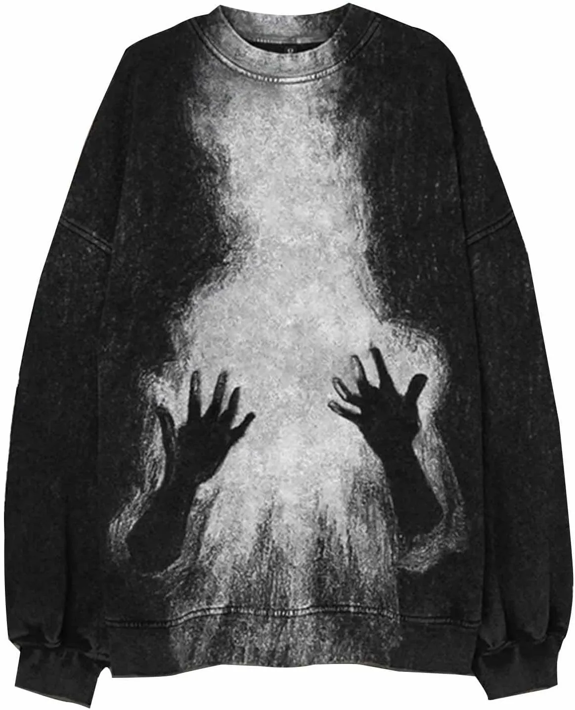 Horror Monster Graphic T Shirt for Men Novelty 3D Printed Long Sleeve Sweatshirts Halloween Scary Cosplay Costume Top