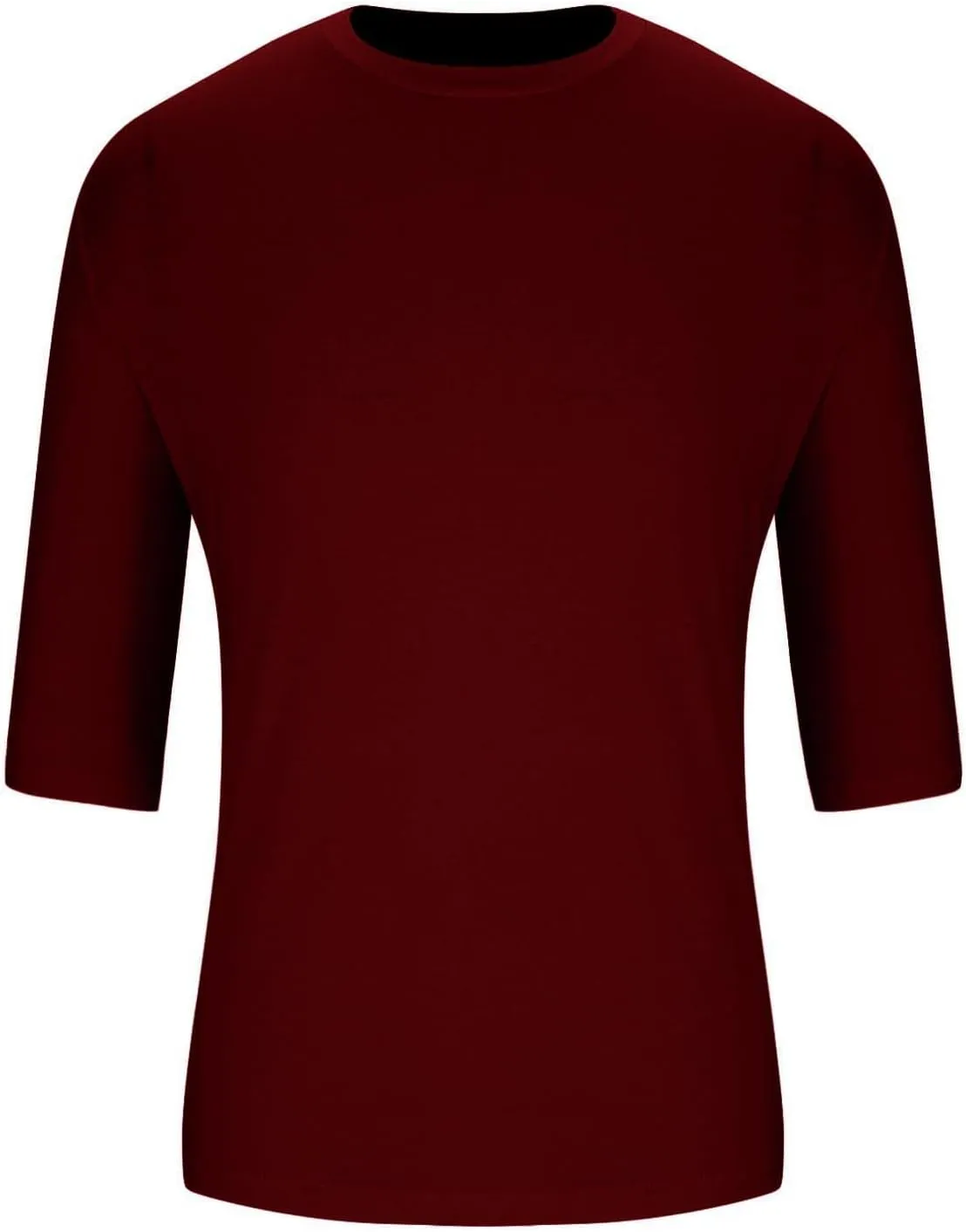 Mens Plus Size Solid Color T-Shirts Casual Crewneck 3/4 Sleeve Shirts 2025 Summer Tops Basic Pullover Workout Tees
