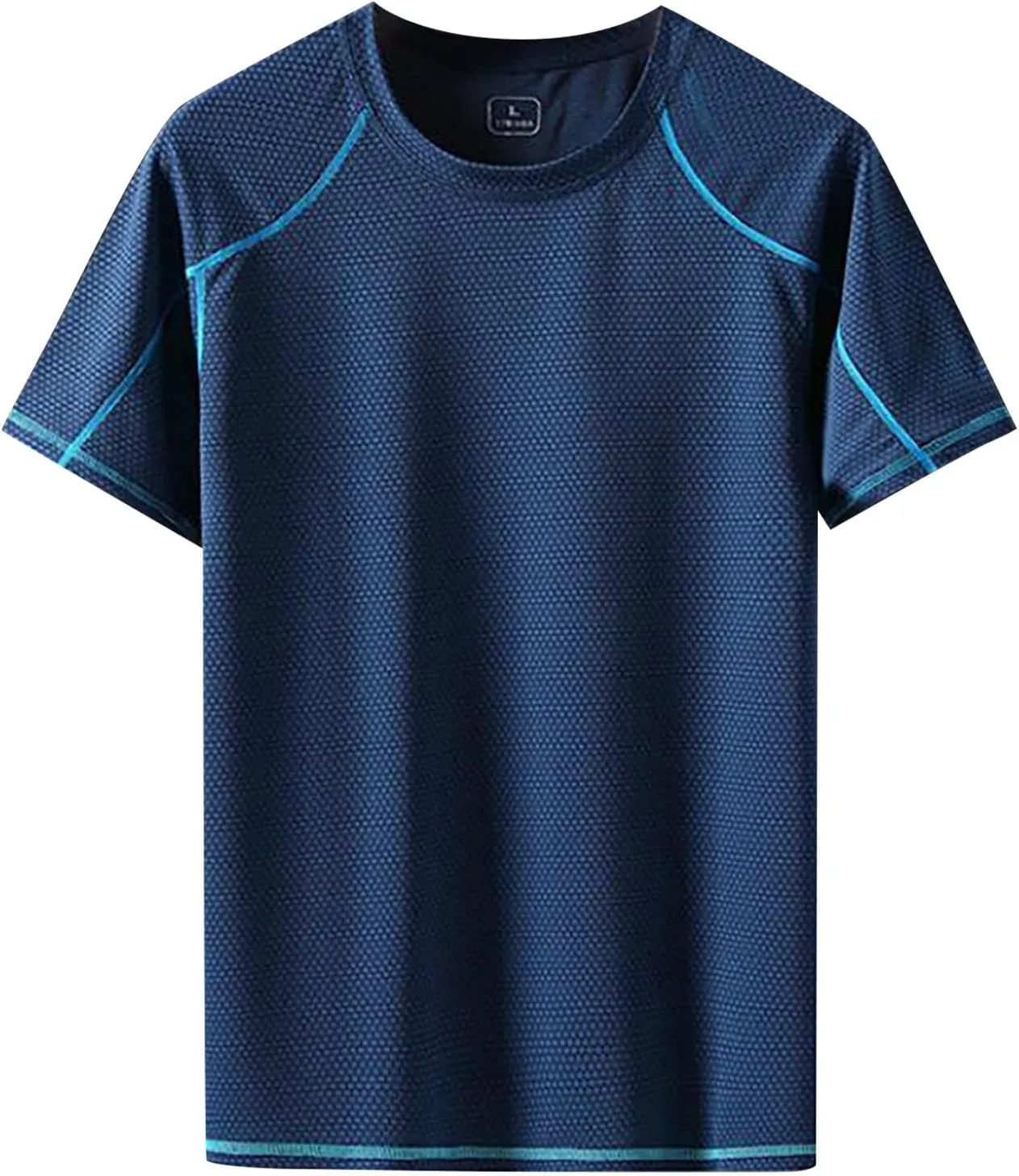 Men's Running Workout Shirts Short Sleeve Quick Dry Athletic T-Shirts Gym Sport Fitness Training Sweat Shirt Moisture