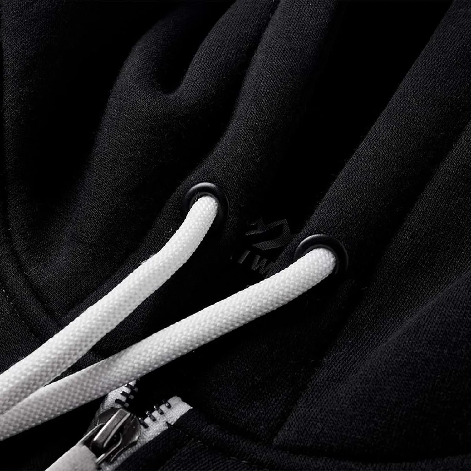 tuduoms Mens Full Zip Up Track Hoodie Jacket Fleece Hooded Solid Color Sports Casual Long Sleeve Comfy Sweatshirt with Pocket